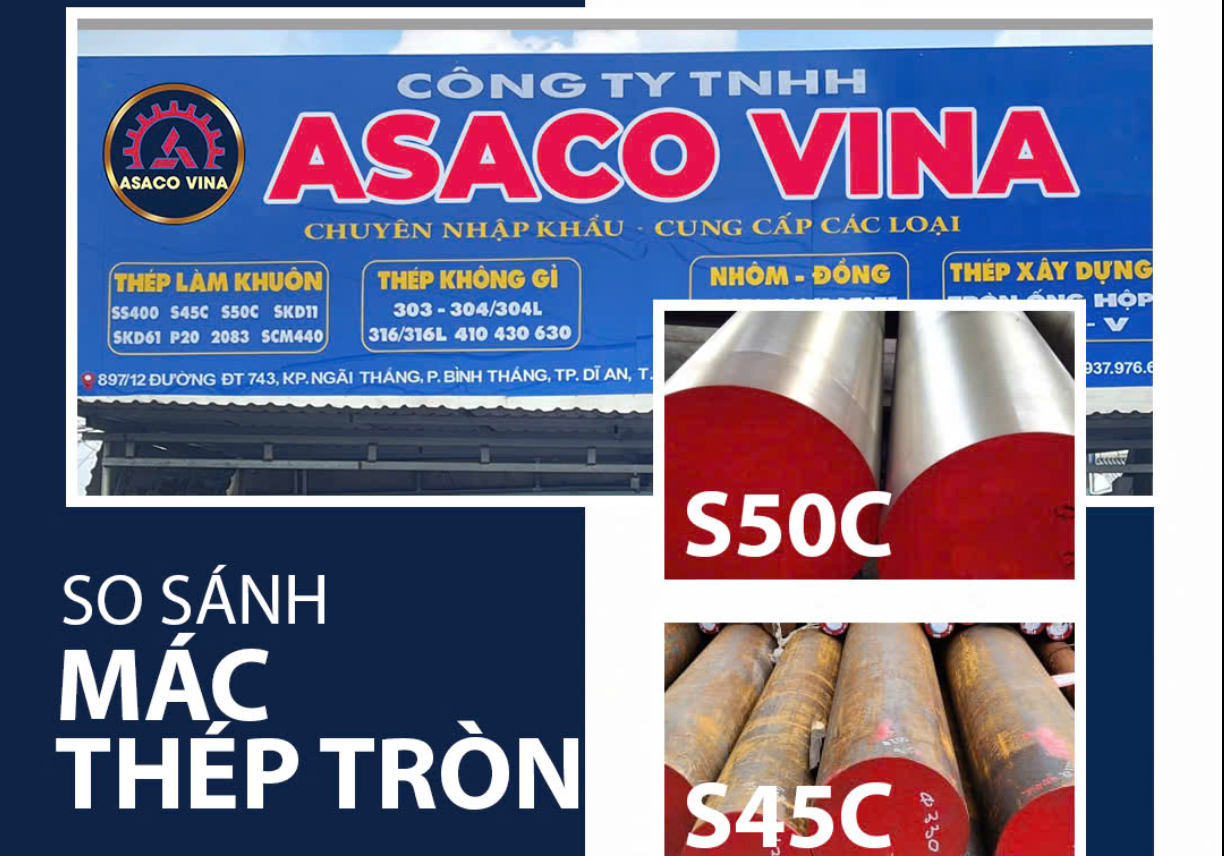 So sánh 2 mác thép S45C & S50C? Tìm mua thép S50C