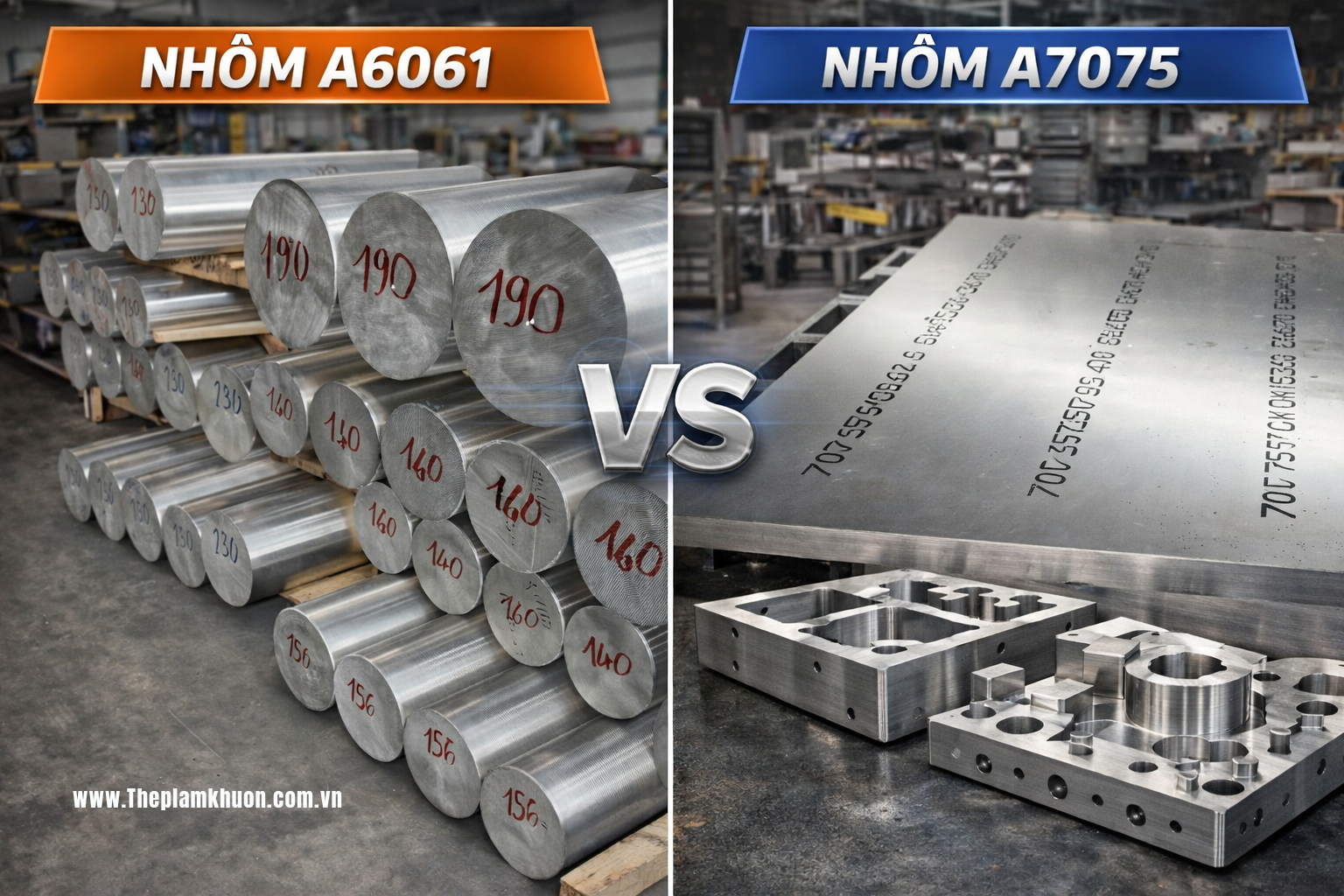 Tìm Hiểu Mác Nhôm A6061 & A7075: Đặc Tính, Ứng Dụng & Cách Lựa Chọn