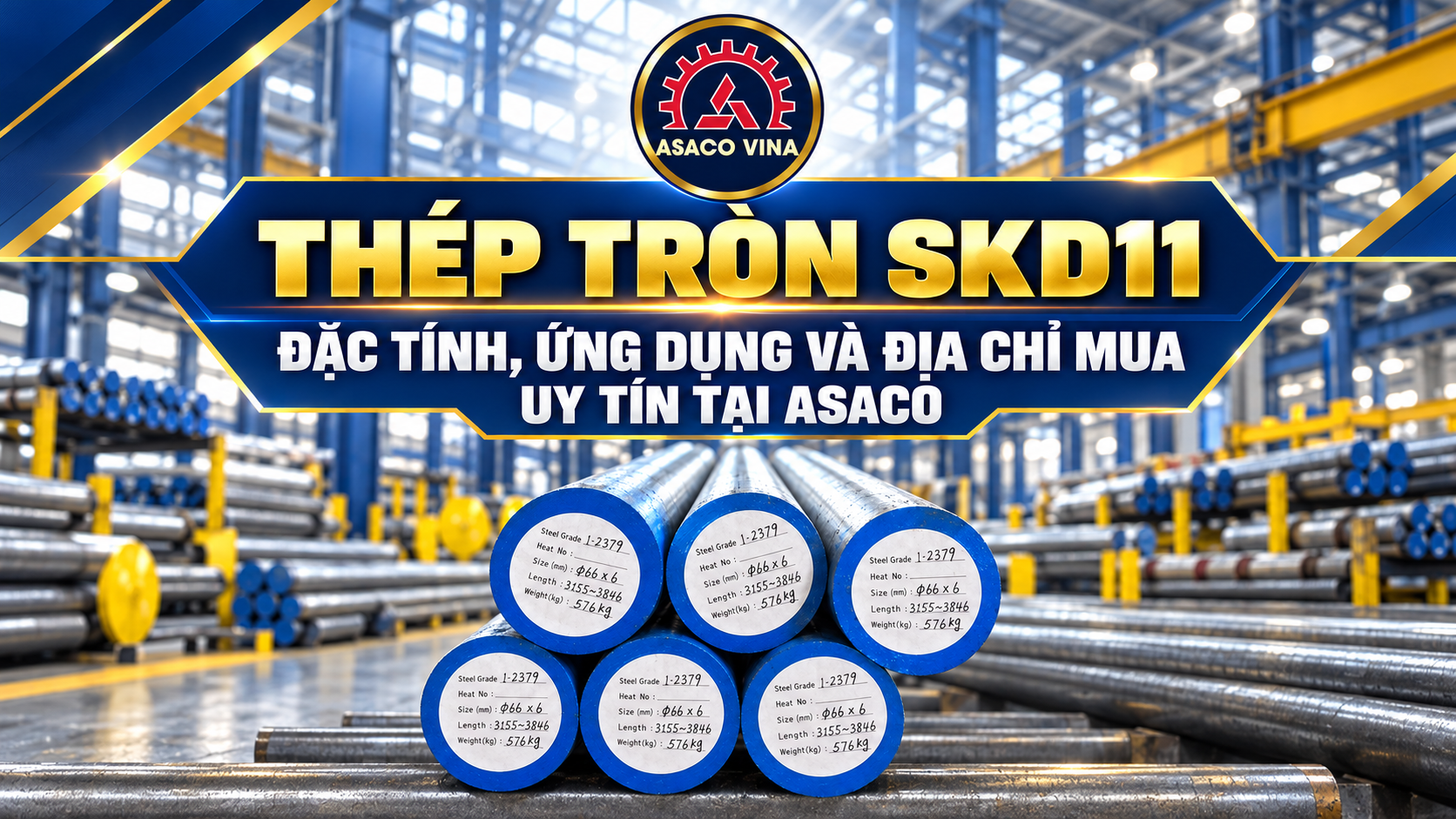 Thép tròn SKD11 – Đặc tính, ứng dụng và địa chỉ mua uy tín tại ASACO