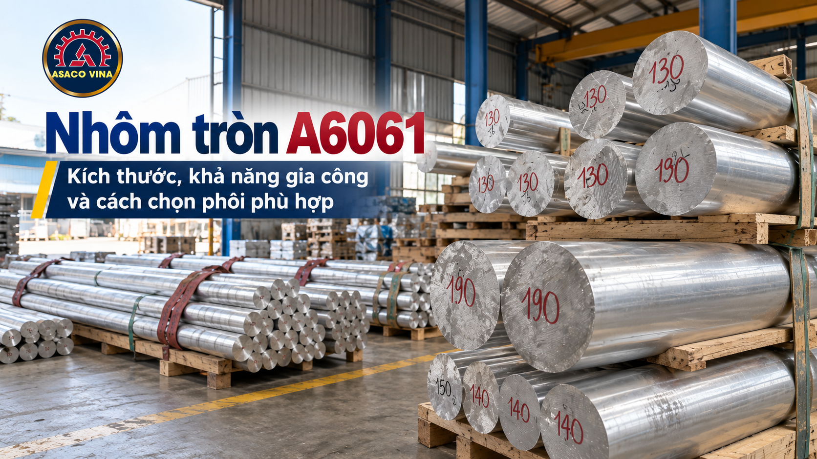 Nhôm tròn A6061 dùng để làm gì? Kích thước, khả năng gia công và cách chọn phôi phù hợp