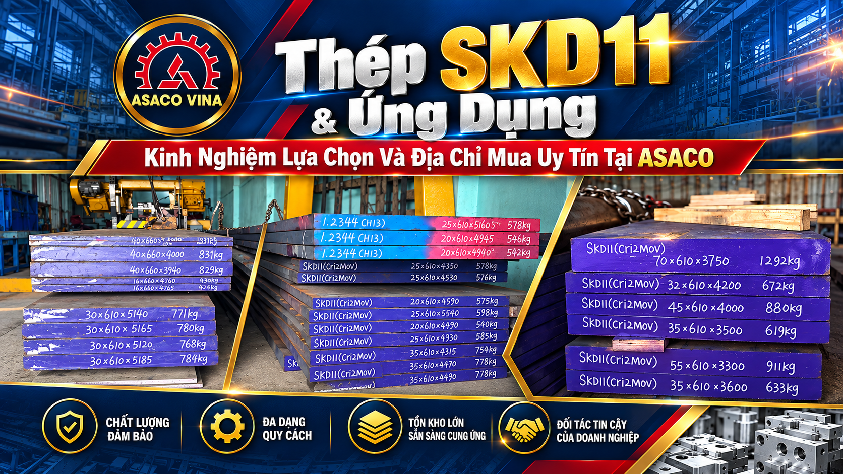 Thép SKD11 & Ứng Dụng – Kinh Nghiệm Lựa Chọn Và Địa Chỉ Mua Uy Tín